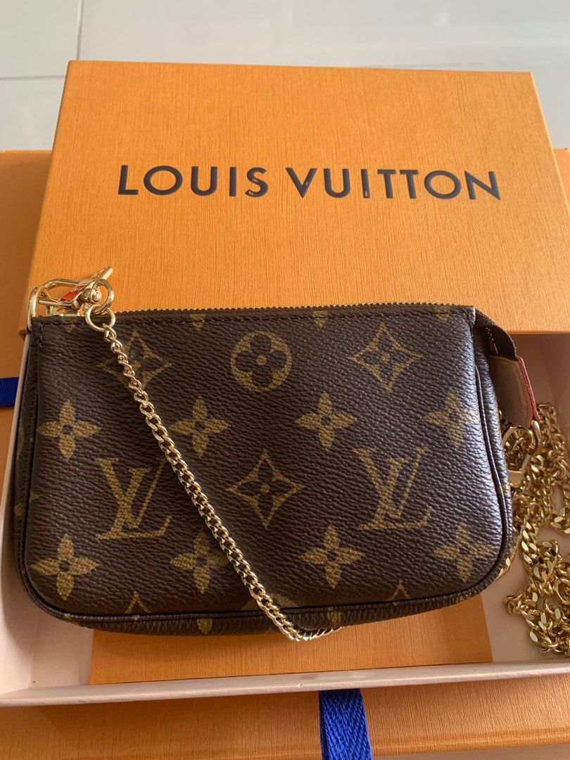LV mini pochette black/beige, Luxury, Bags & Wallets on Carousell
