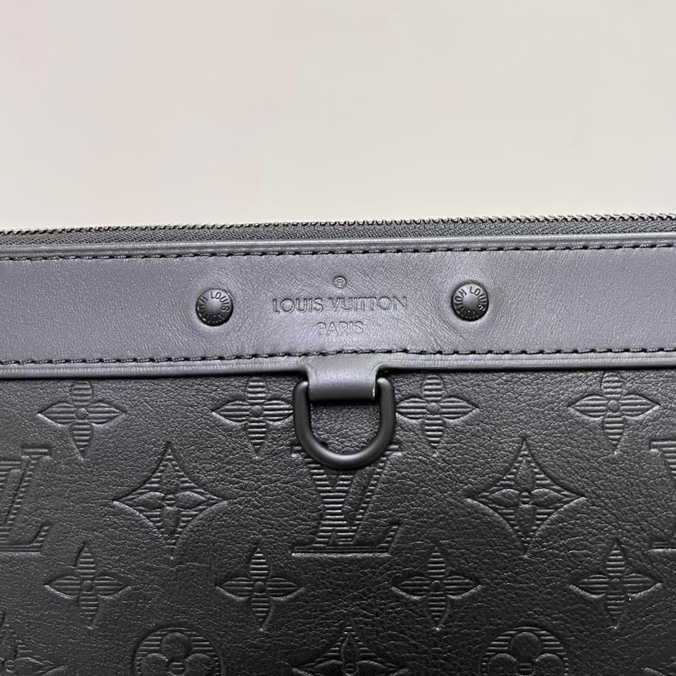 Louis Vuitton Discovery Pochette Monogram Shadow PM Black in Calf Leather  with Black - US