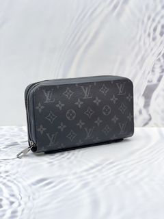 LOUIS VUITTON LOUIS VUITTON Zippy XL Wallet M61698 Monogram Eclipse Canvas  Black Used Mens M61698