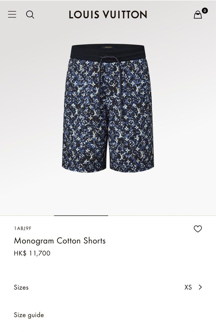 Louis Vuitton Monogram Cotton Shorts Multico. Size XL