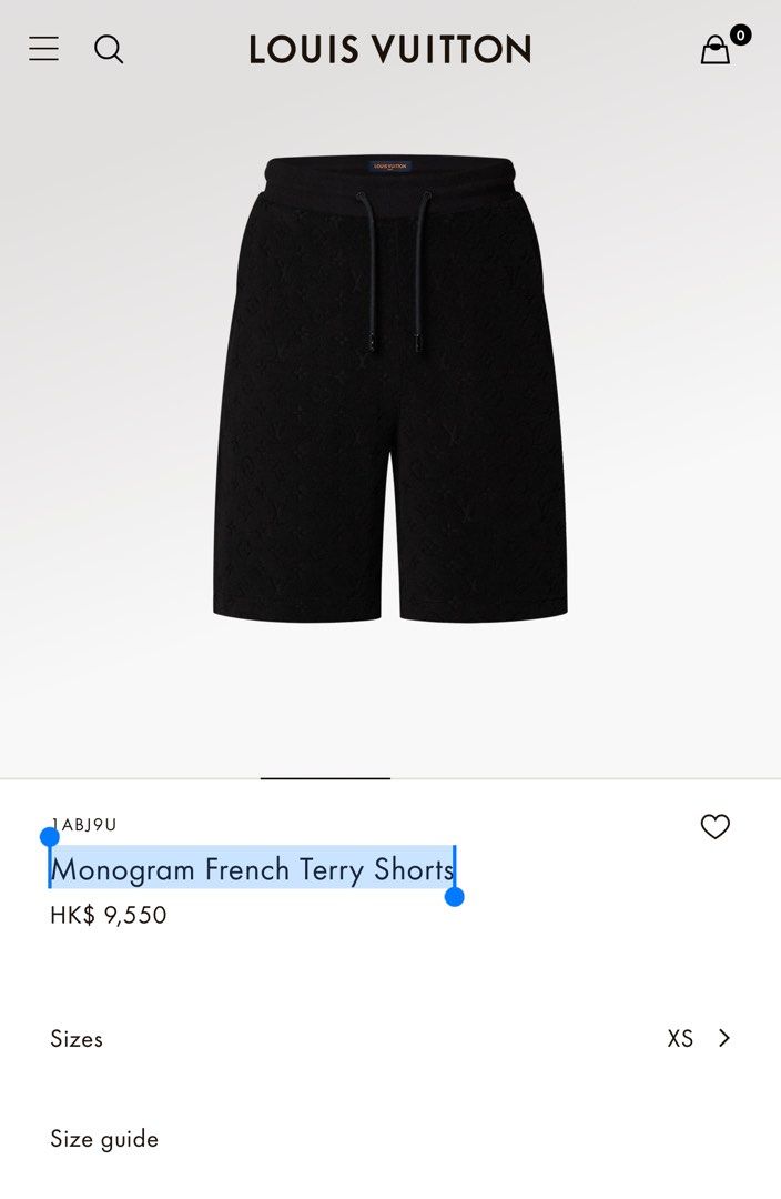 Louis Vuitton Monogram French Terry Shorts