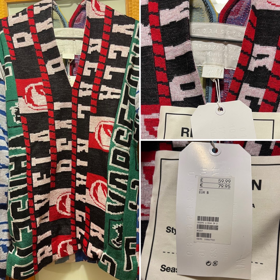 Margiela h&m scarf sweater hotsell