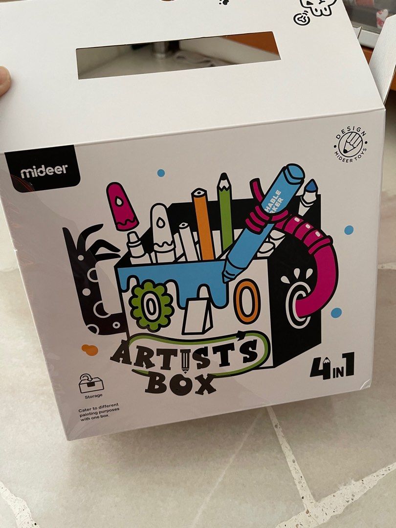 Kids Art Paint Crayons Set With Coloring Books And Carry Box