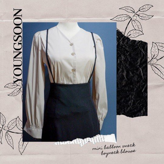 Mini Ballroom V-Neck Blouse from Korea (Category: Blouses) located in Las Pinas. Submitted by elaispreloved (Listing ID 1254274246, Image 3). Description: Bought at Korea. SHIRT ONLY. Model is 5ft and 49kg.