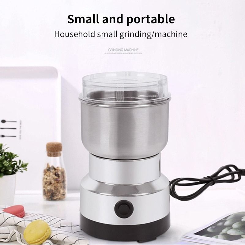 Mini Electric Coffee Grinder Kitchen Cereal Nuts Beans Spices