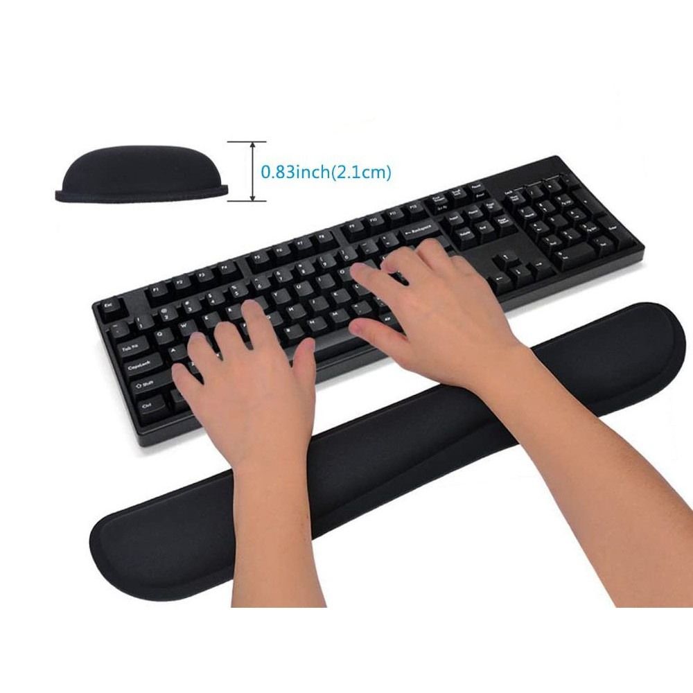 BRILA Memory Foam Ergonomics Mouse & Keyboard Wrist Rest Support