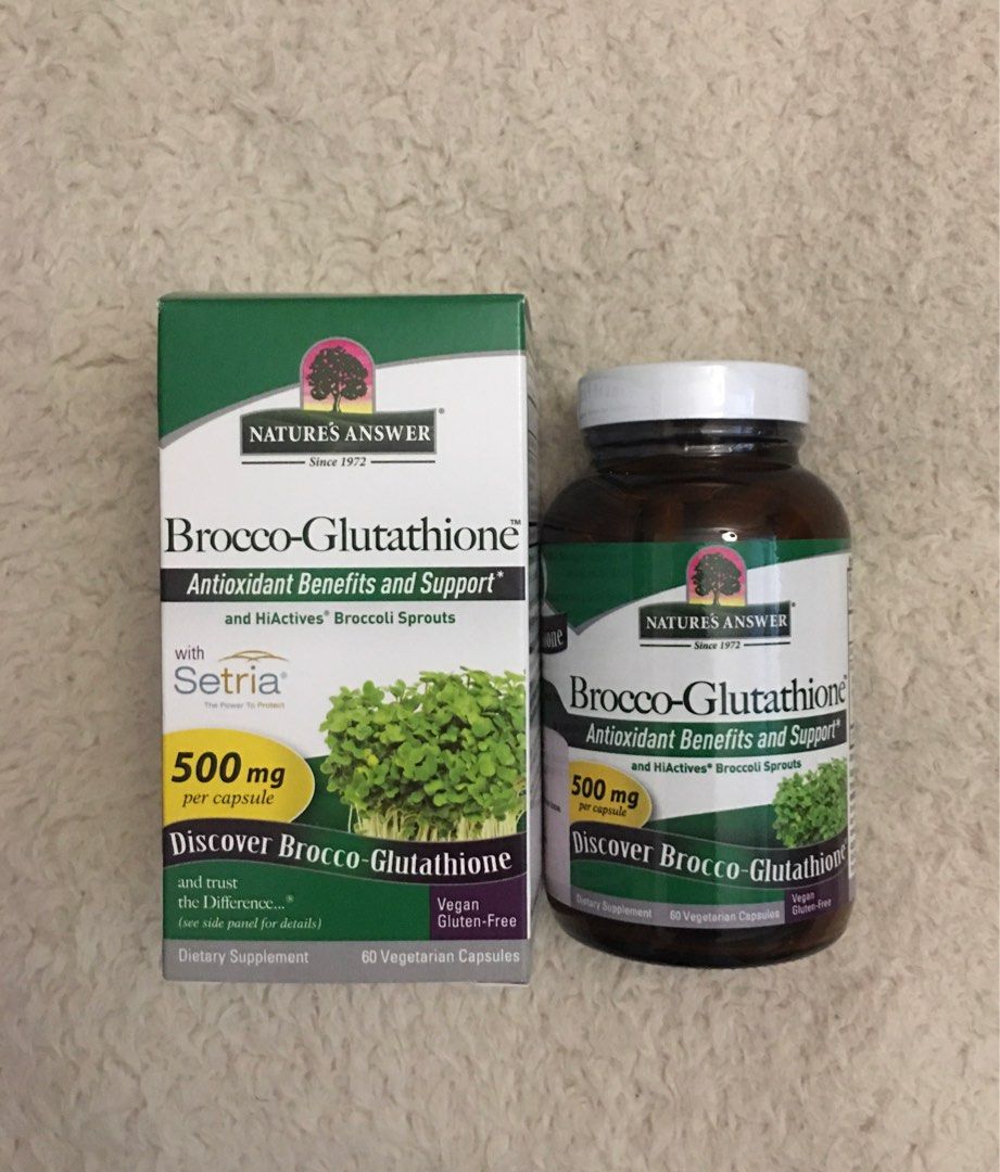 Nature's Answer Brocco-Glutathione 500 mg 60 veggi capsules 50060, , , - - Carousell Nature's Answer Brocco-Glutathione 500 mg 60 veggi capsules 50060, , , - - Carousell