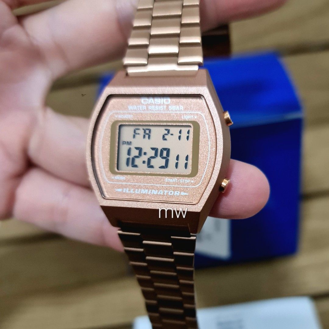 Casio digital cheap rose gold