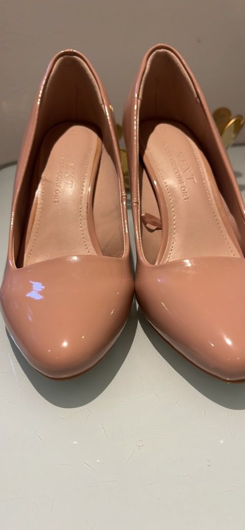 New NEXT UK forever comfort 37 nude heels wide fit free shipping