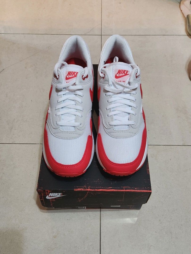 Nike Air Max 1 '86 OG (Men US 9 / white-university red) DQ3989-100