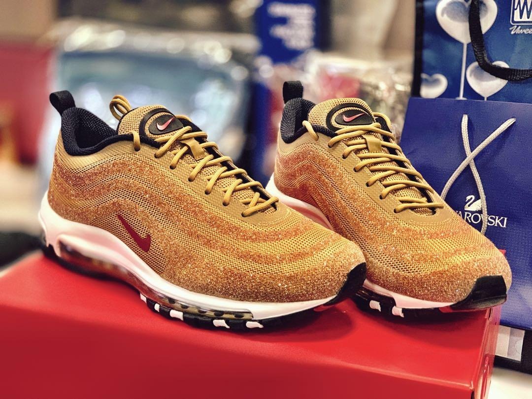 Nike air max deals 97 gold swarovski