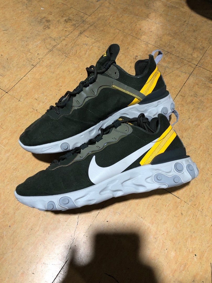 Nike React Element 55 ‘Sequoia’ Trainers(26 cm) (Category: Sneakers) located in Baguio. Submitted by master_of_brands (Listing ID 1254362837, Image 3). Description: Authentic Nike React Element 55 ‘Sequoia’ Trainers Size 8 US/41 Europe/26 cm Slightly used Thick outsole No pinhole No box In excellent condition .