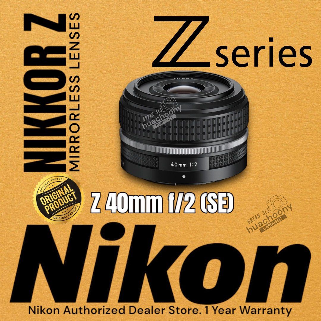 Nikon NIKKOR Z 40mm f/2 (SE) | Z 40mm f2 SE | Special Edition, Photography,  Lens  Kits on Carousell
