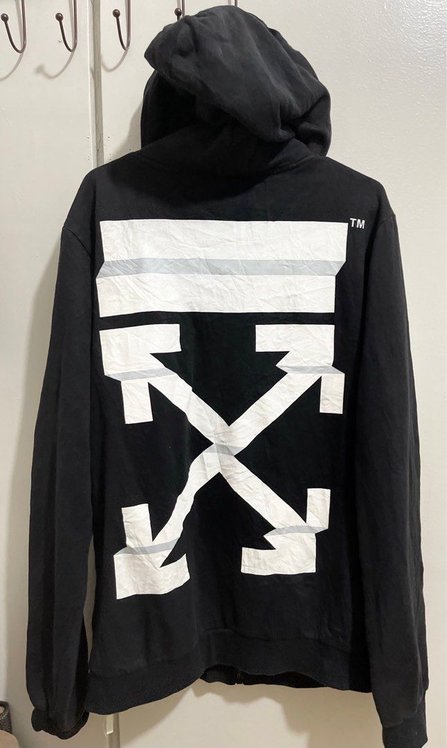 Offwhite Hoodie Jacket Men s Fashion Coats Jackets and Outerwear on Carousell