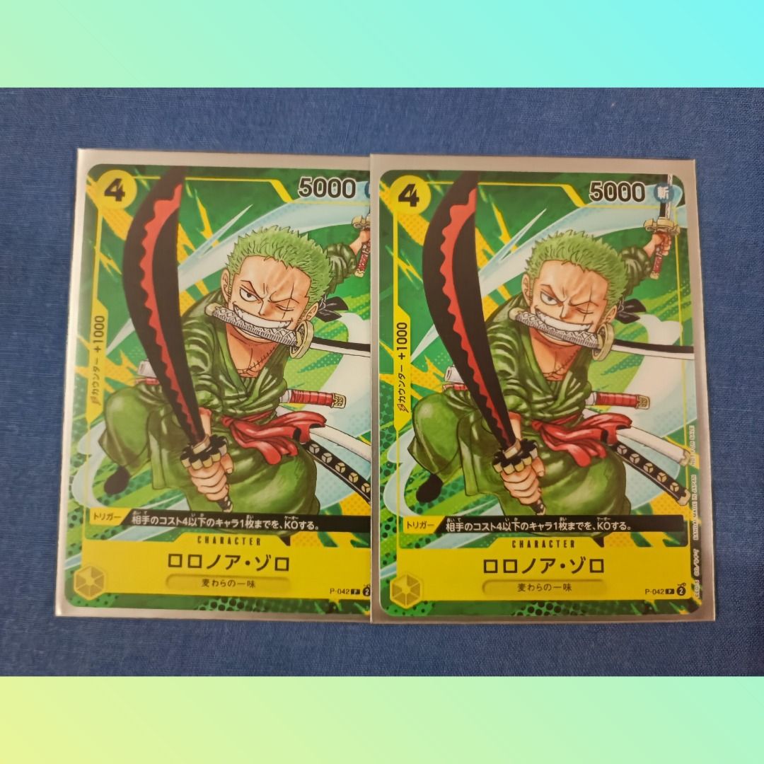 One Piece Promo Card Chibi Roronoa Zoro P042, Hobbies & Toys, Toys