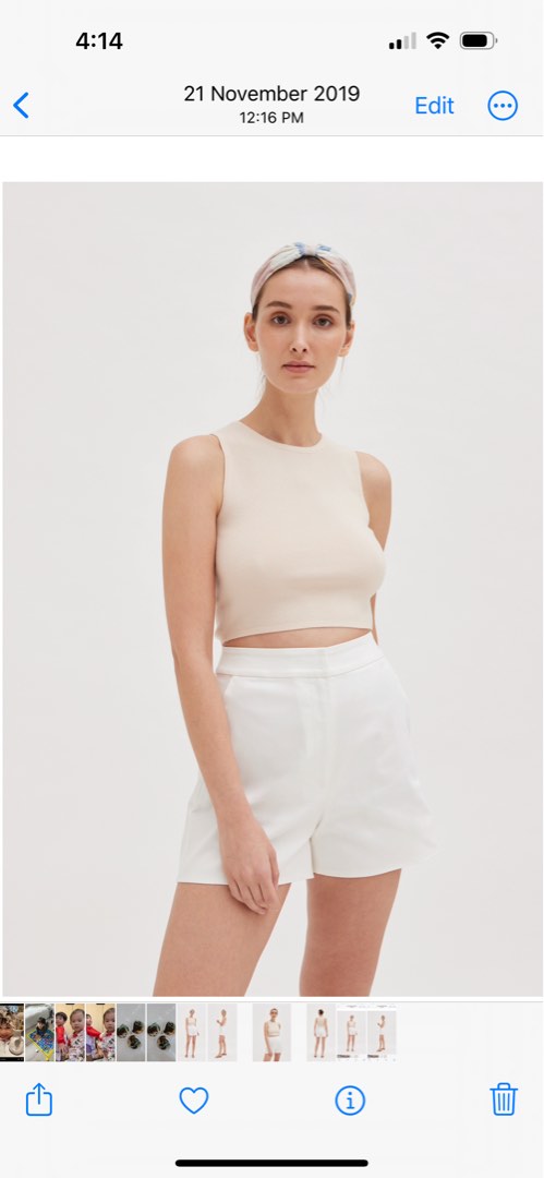 Cotton Twill High-Waisted Shorts - Our Second Nature