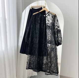 Outer Brukat Kondangan Satu Set Dapat 3 pcs (outer, rok, manset)
