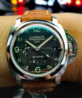 Panerai Luminor GMT Pam 406 Limited Edition 10 Days Power Reserve 44MM Very Rare  💯%Authentic
