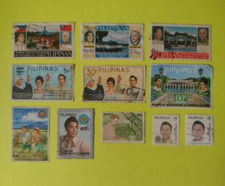 Philippines :  Ferdinand Marcos on Stamps , 11 v.
