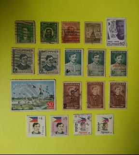 Philippines :  Jose Rizal on Stamps , 18 v.