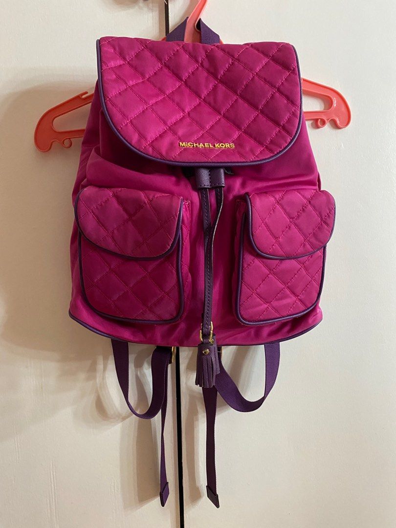 Purple michael kors backpack best sale