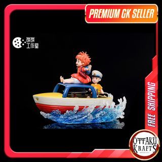 Ponyo on the Cliff by the Sea | Sosuke X Ponyo | Bing Bing Studio | 【FREE Shipping - PO】GK Figurine | GK Figure | GK Statue | Anime Resin Collectible | Anime Resin Collectable | Wall Art Decor | Portrait