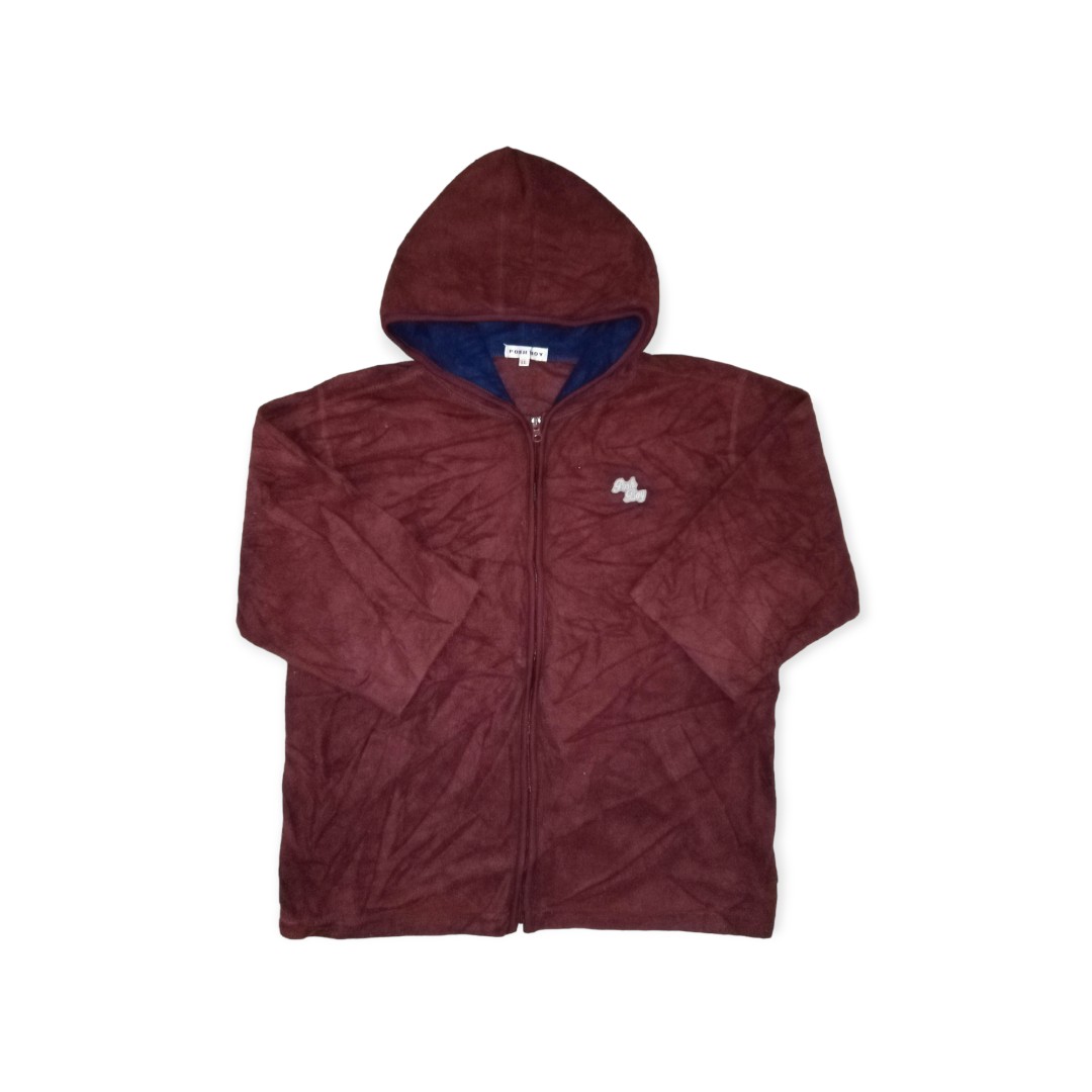 Maroon Polar Fleece Hoodie