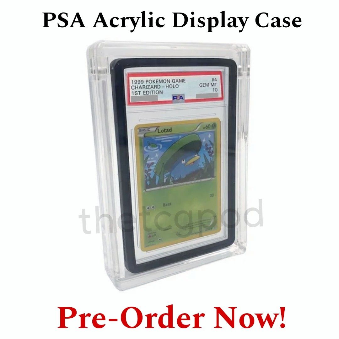 PSA Acrylic Magnetic Phantom Display Case With Graded Guard / Bumper – For Pokémon TCG Cards