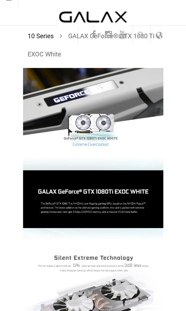 Galax 1080 outlet ti exoc