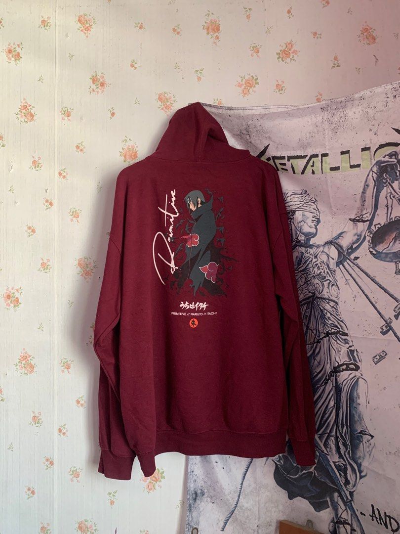 Primitive X Naruto ( Itachi ) Pullover Hoodie, Men's Fashion, Tops u0026 Sets,  Hoodies on Carousell