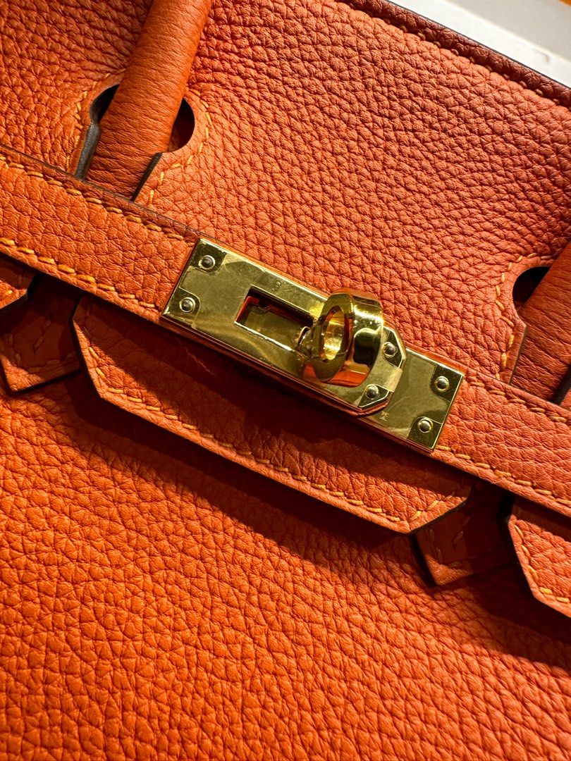 HERMES Togo Leather Birkin 25 Gold Buckle Hand Bag Gold – Brand Off Hong  Kong Online Store
