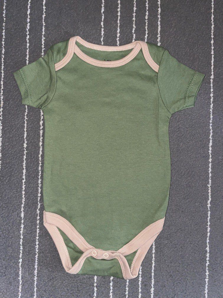 Olive green romper online baby