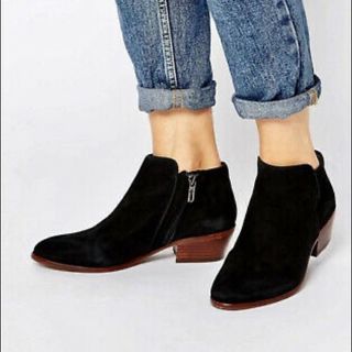 Sam Edelman pretty black suede boots Size EU 36.5/ 23.5 cm ankles boots 短靴 靴子 女裝鞋