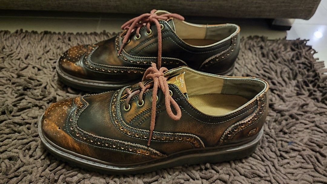 Skechers Custom Made Brown Leather Dress Shoes/sneakers UK9.5 US10.5 EU44