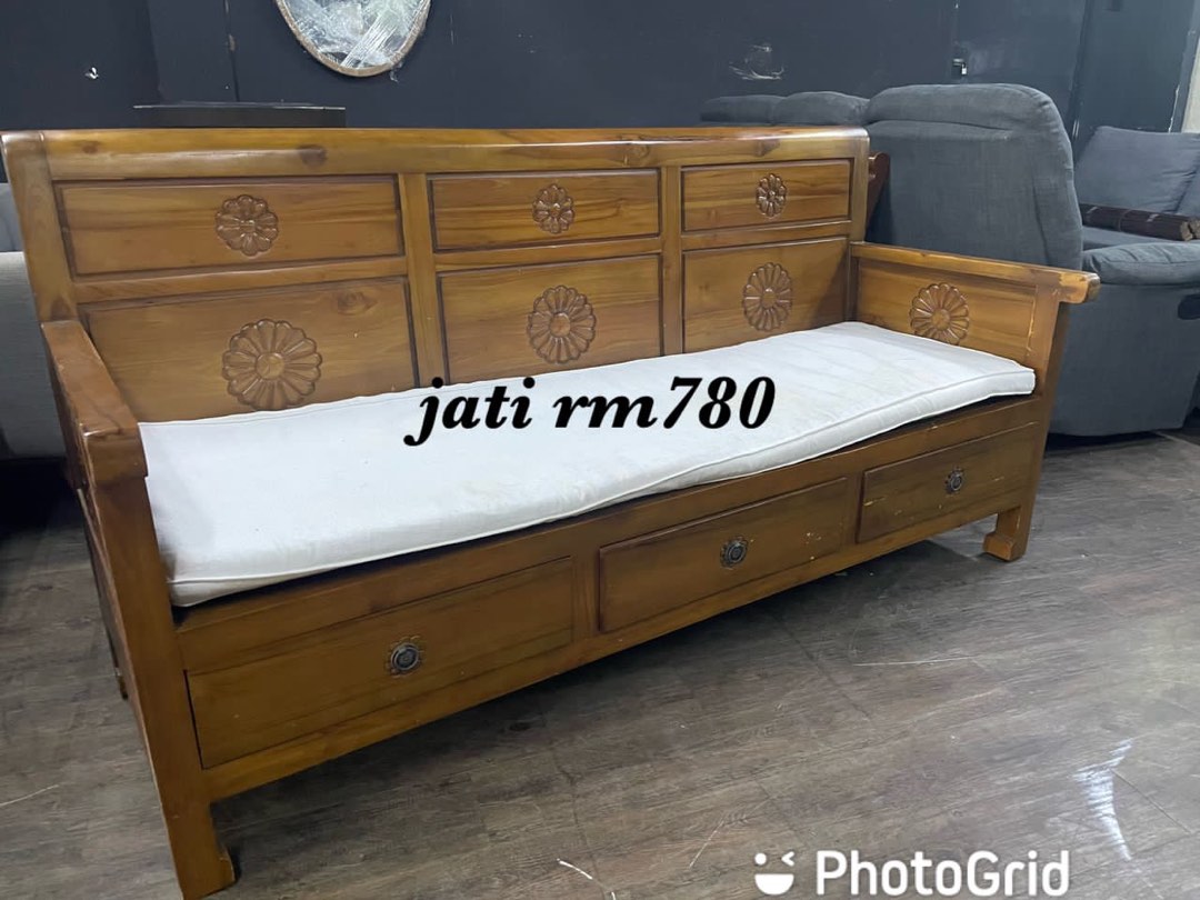 Sofa Jati ( jb batu pahat), Furniture & Home Living, Furniture, Sofas