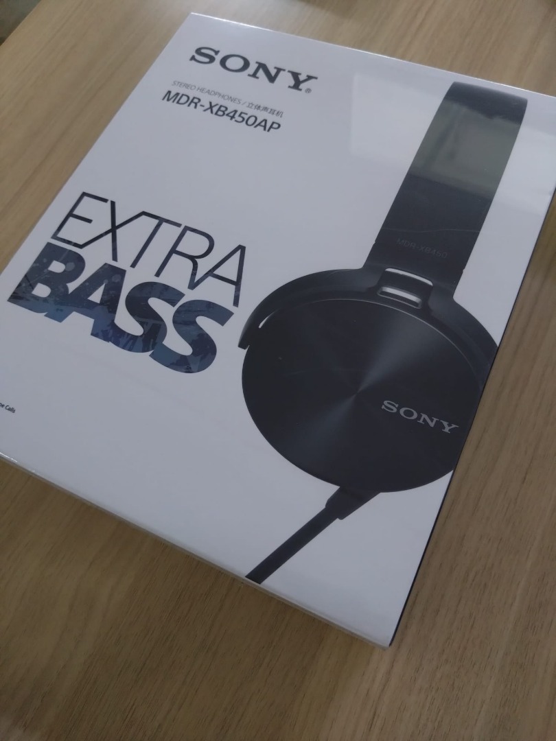 Sony MDR-XB450AP Extra Bass Headphones Black, Audio, Headphones ...