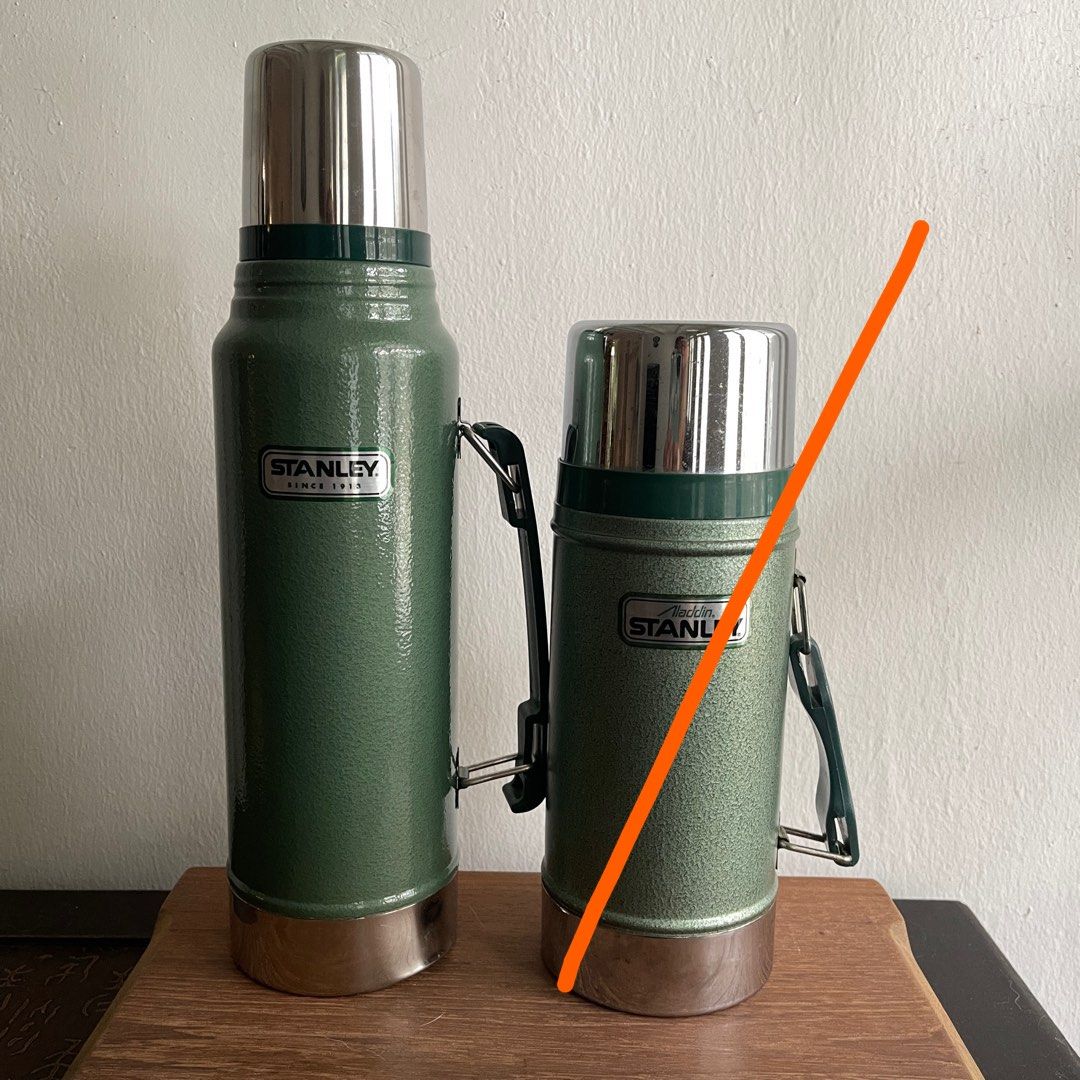 Thermos, Aladdin / Stanley Wide Mouth, Hammertone Green, Vintage