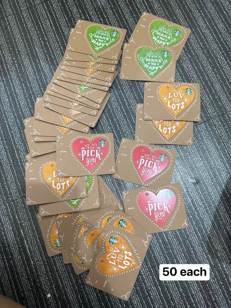 Starbucks Collectible Cards (Category: Raw Singles) located in Quezon City. Submitted by gracesc (Listing ID 1254309488, Image 2). Description: 50 - heart cards .