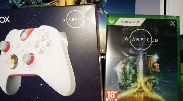 Starfield Xbox Physical Disc and Controller (Category: Xbox) located in Quezon City. Submitted by dexterz101 (Listing ID 1254432072, Image 1). Description: STARFIELD XBOX SERIES X PHYSICAL DISC GAME AND CONTROLLER Starfield controller : It's brand new, open only at Db, never been use, Starfield XBox limited edition controller. Starfield XBSX Physical Disc : I have just opened it, to test the Items put it back to the case basically it's brand new.