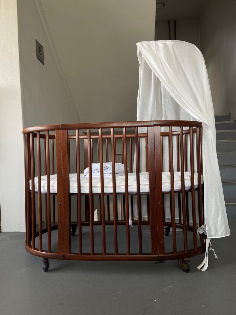 (Free Delivery) Stokke sleepi cot/crib Walnut, Babies & Kids, Baby