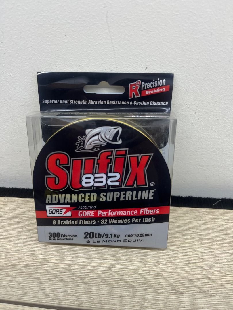 Sufix-832 300yds 20lb PE2 Braided Line, Brand New in Pack!, Sports  Equipment, Fishing on Carousell
