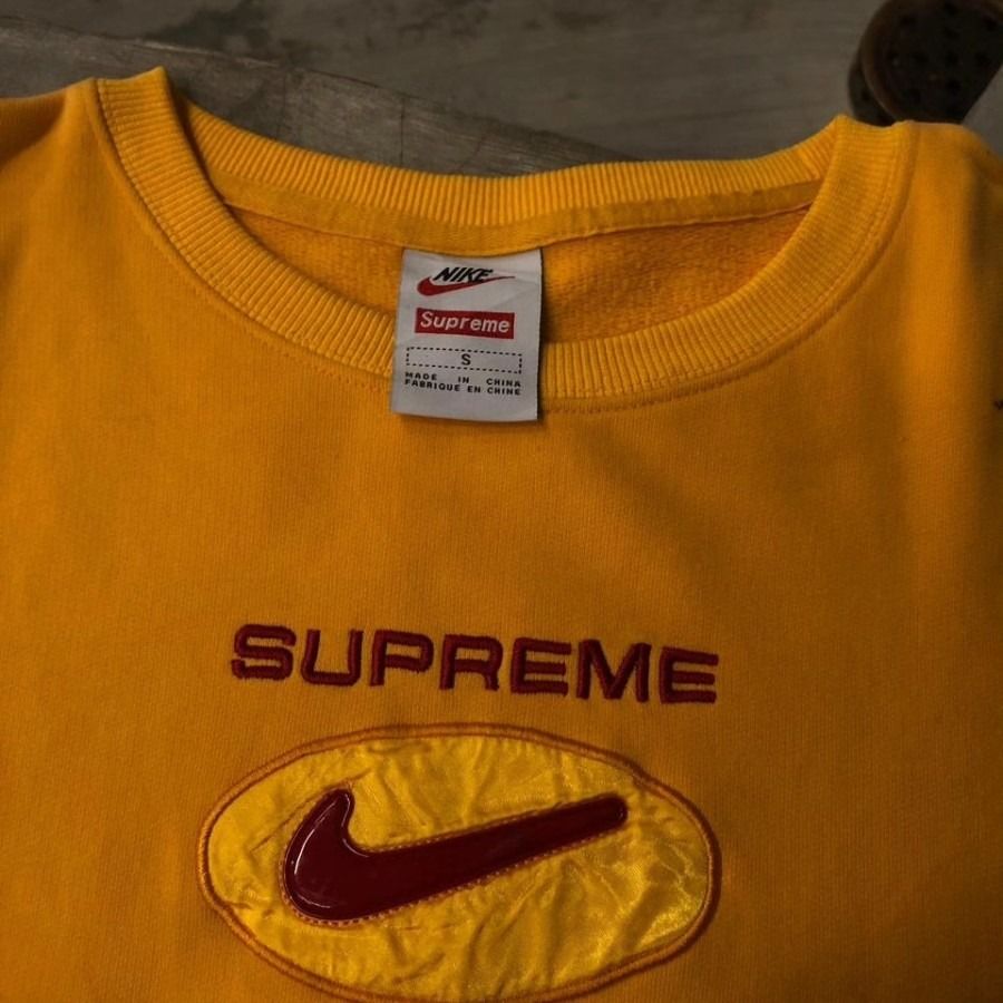 Supreme nike crewneck mustard cheap