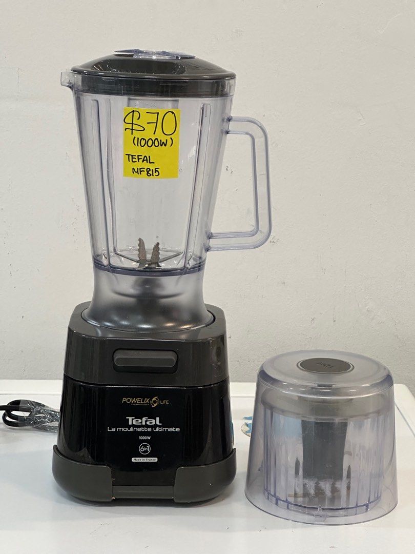 Tefal MF815 La Moulinette Ultimate Blender + Chopper ( 1000W ) Condition  8/10 $70 ☎️ Kim 88118368 ☎️, TV & Home Appliances, Kitchen Appliances,  Juicers, Blenders & Grinders on Carousell