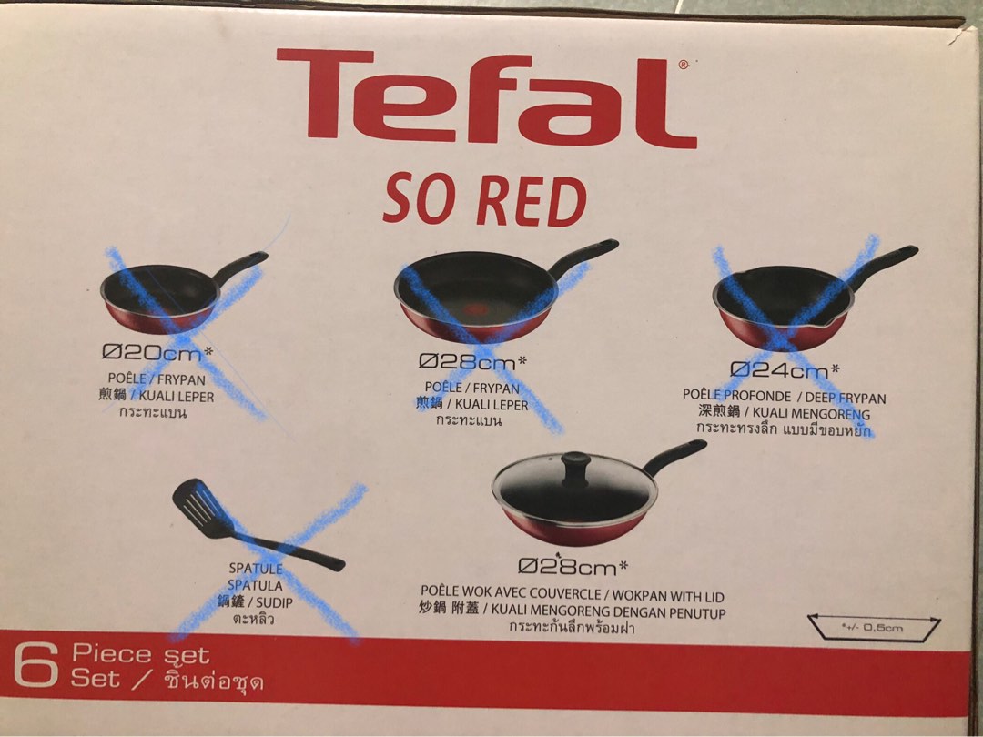 Tefal Wok Pan Lid, 28cm, Furniture & Home Living, Kitchenware