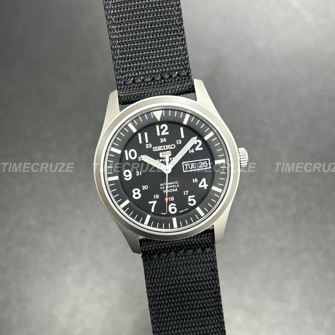 Seiko men's snzg15 seiko 5 automatic stainless steel watch with nylon strap online
