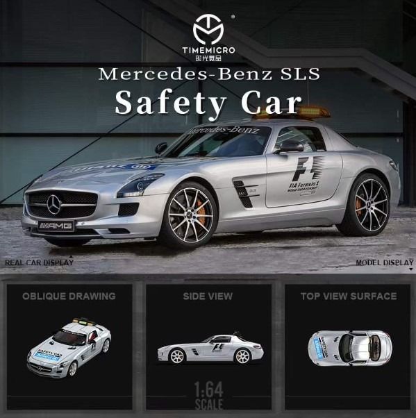 TIME MICRO 1:64 Mercedes SLS Safety Car + Figure, Hobbies & Toys, Toys ...