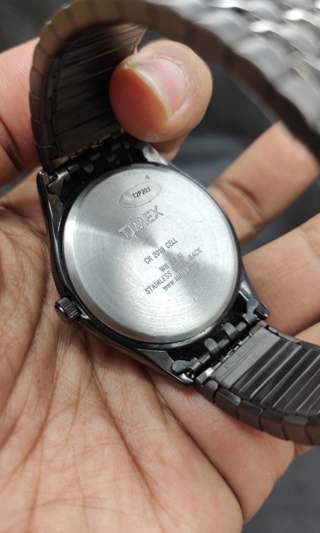 Timex black steel indiglo Fesyen Pria Jam Tangan di Carousell