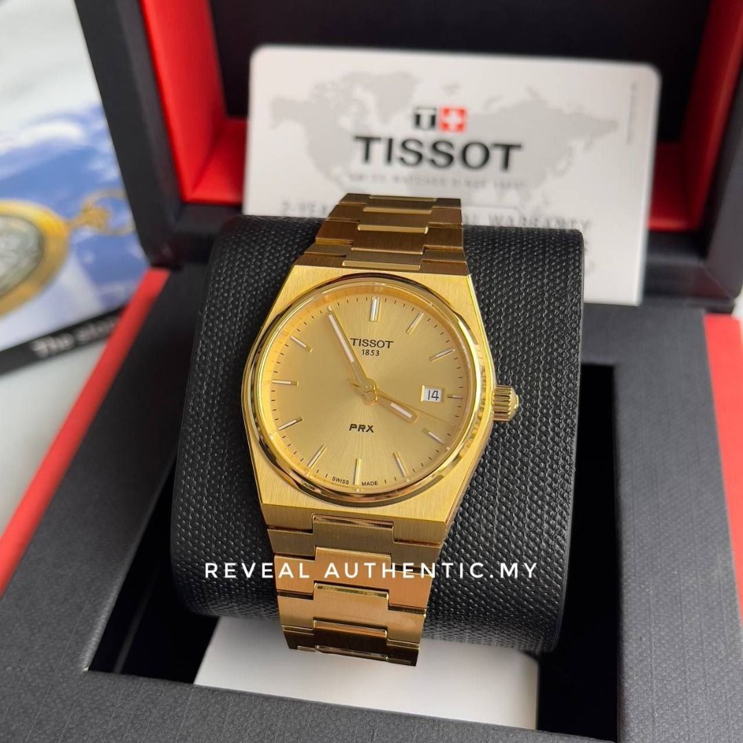Tissot PRX Quartz EOL Gold Dial 35MM T137.210.33.021.00, Women's