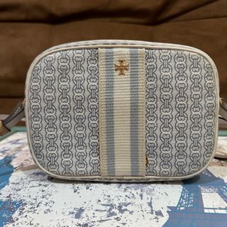 TORY BURCH GEMINI LINK CANVAS MINI BAG IVORY