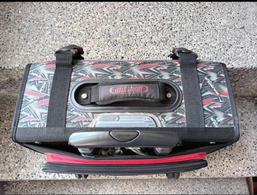 Trolley Stroller School Bag (Category: Strollers) located in Manila. Submitted by rkshoppee (Listing ID 1254362723, Image 3). Description: Very good condition. Very matibay. Sparky brand by Hawk. 6 wheels. Medium Size Box Type .